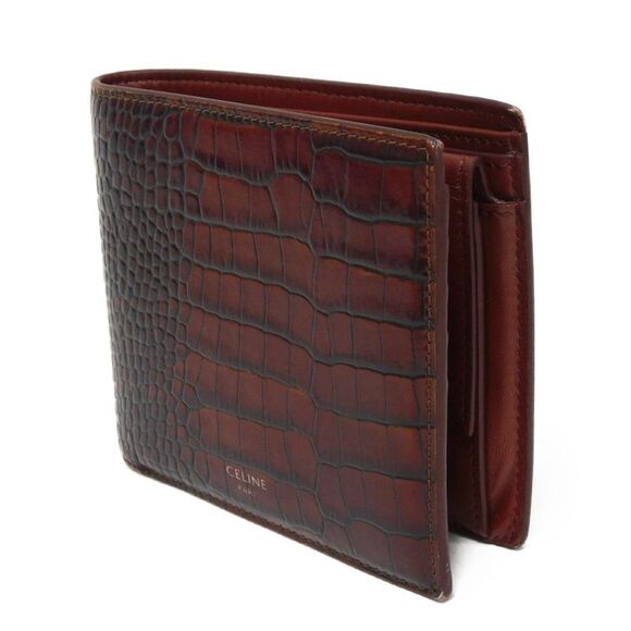 Celine Bifold Wallet Croc-Embossed Calfskin - Picture 2 of 6